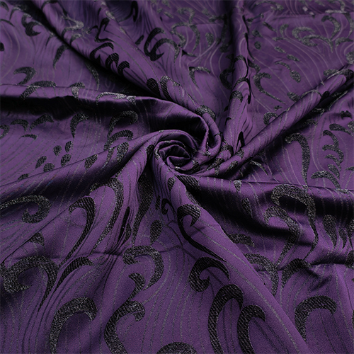 PURPLE EMBOSS JACQUARD FABRIC