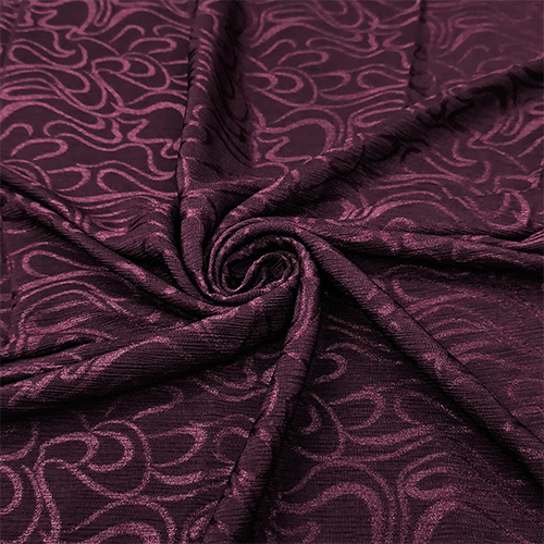 WINE ZOOM SHINER JACQUARD FABRIC