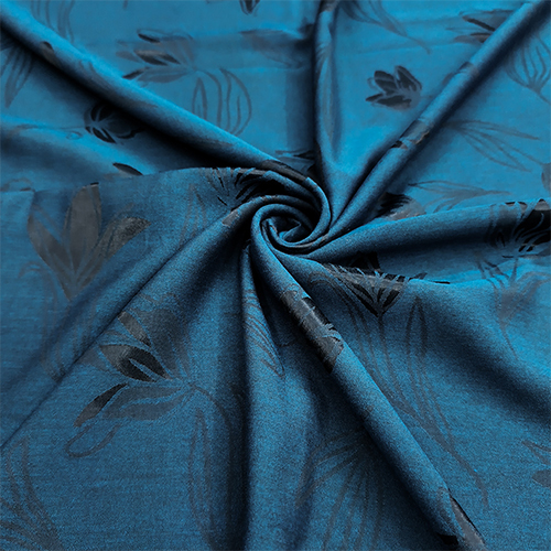 BLUE VISCOLY JACQUARD FABRIC