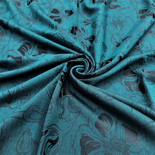 SEA BLUE VISCOLY JACQUARD FABRIC