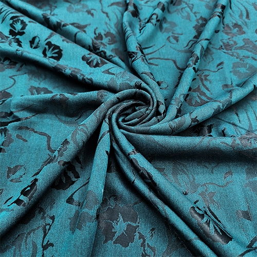 SEA BLUE VISCOLY JACQUARD FABRIC