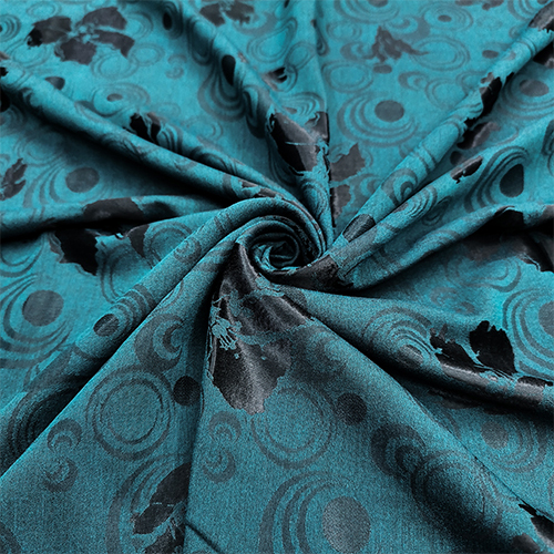 SEA BLUE VISCOLY JACQUARD FABRIC
