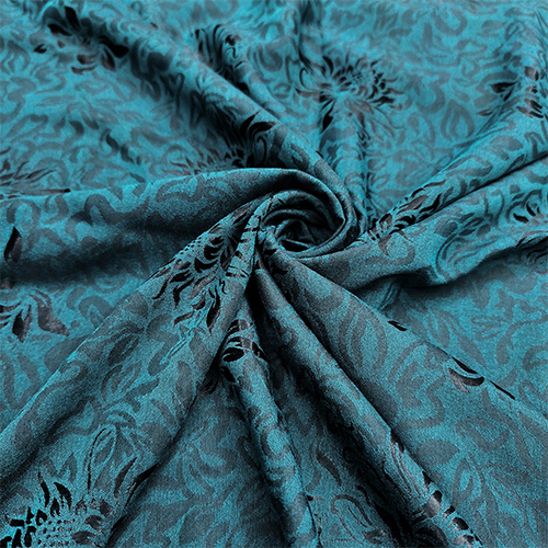 SEA BLUE VISCOLY JACQUARD FABRIC