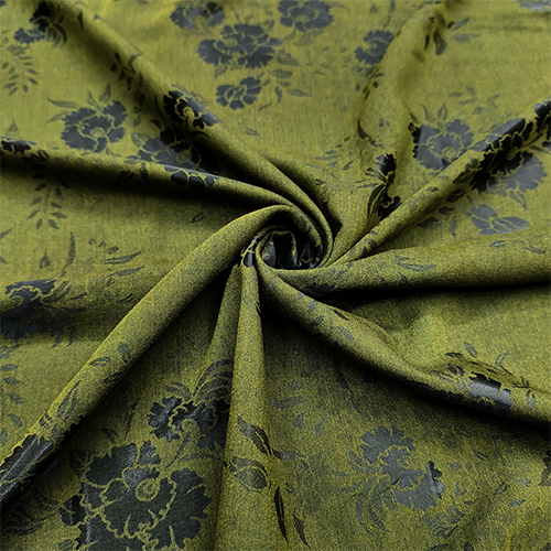 GREEN VISCOLY JACQUARD FABRIC