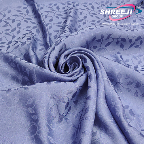 PURPLE CRAPE JACQUARD FABRIC