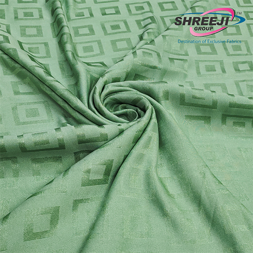 SEA GREEN  CRAPE JACQUARD FABRIC
