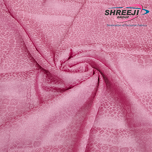 PINK  CRAPE JACQUARD FABRIC
