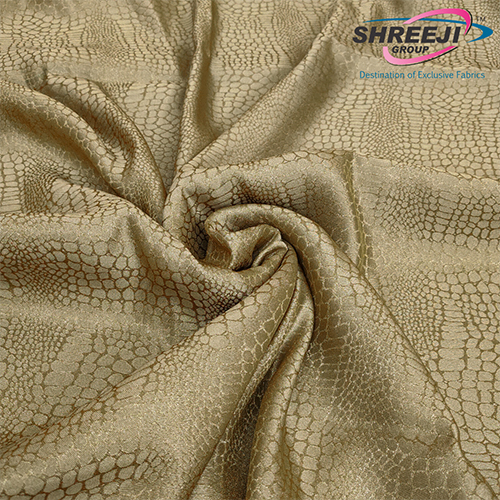 GOLDEN CRAPE JACQUARD FABRIC