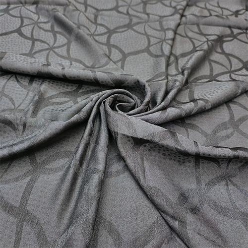 GREY CRAPE JACQUARD FABRIC