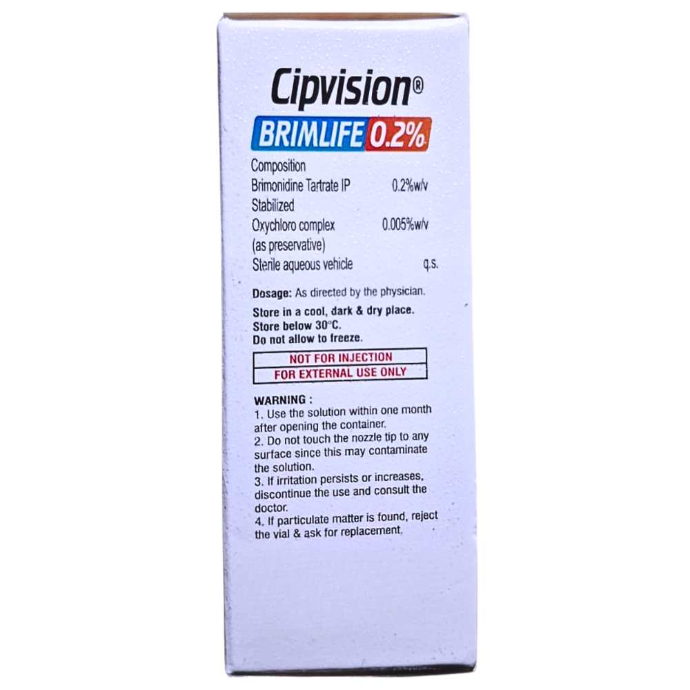 Brimonidine Tartrate Eye Drops IP 0.2 W/V