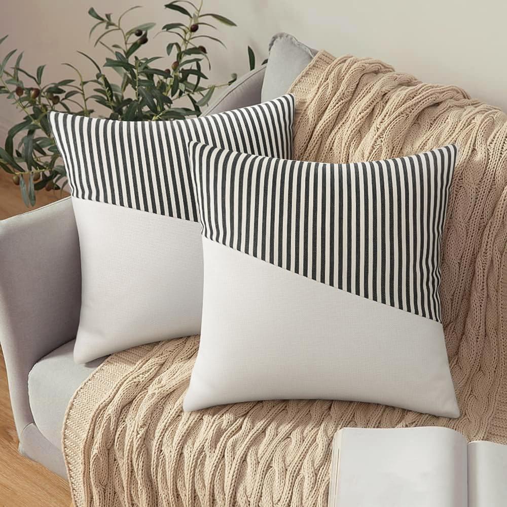Decorative Pillow Covers Cushion Cases Soft Cotton (26 26 Inch / 1 Pair / 2 Pc) - Color: Mix