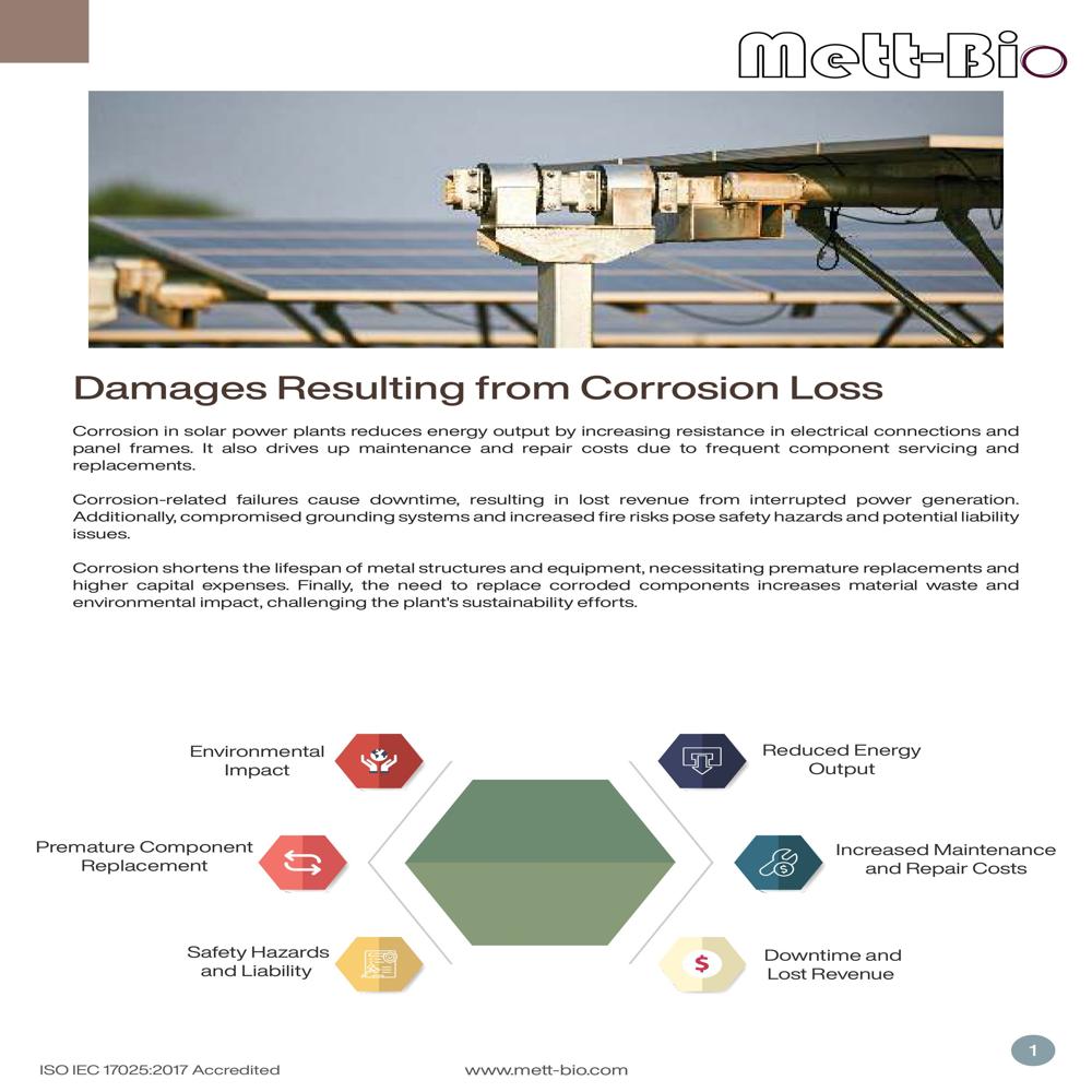CORROSION IN SOLAR POWER STRUCTURE
