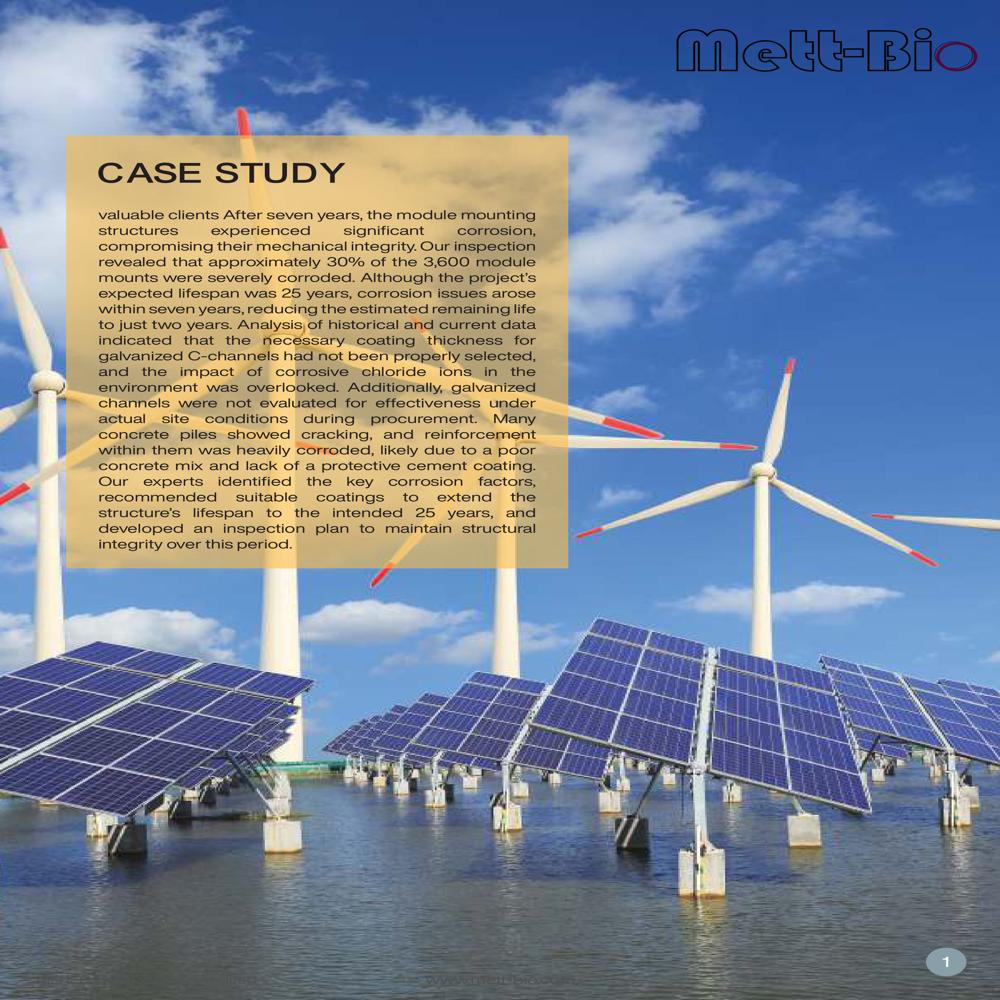 CORROSION IN SOLAR POWER STRUCTURE