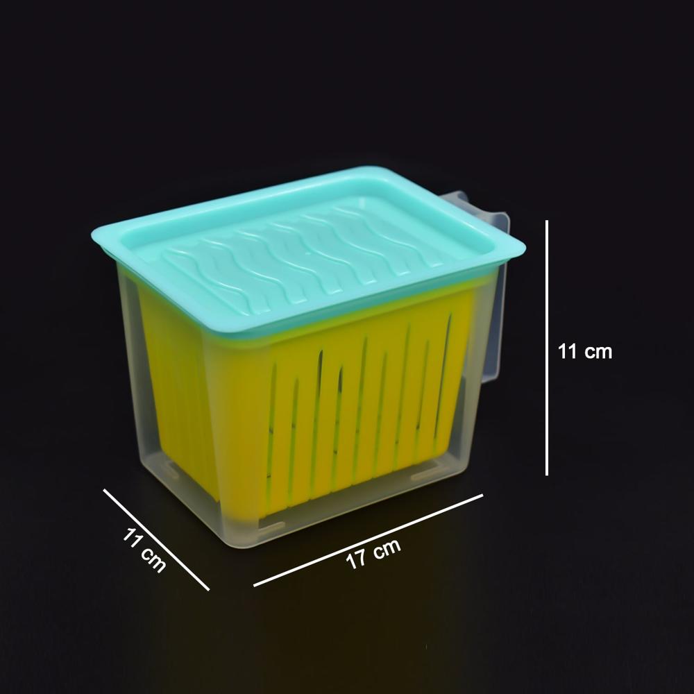 Fridge Storage Containers with Handle  Plastic Kitchen Storage (4 Pcs Set)