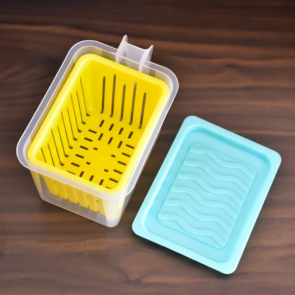 Fridge Storage Containers with Handle  Plastic Kitchen Storage (4 Pcs Set)