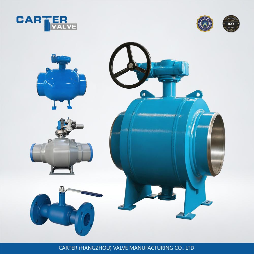 Fully Welded Ball Valve / Welded Body Ball Valve, Carbon Steel, Butt Weld, Gear Operated, Fully Welded Structure, Natural Gas/oil, Api 6d Standard - Application: Long-distance Pipelines