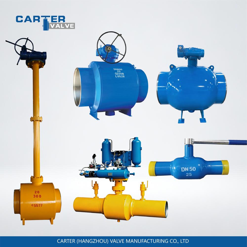Fully Welded Ball Valve / Welded Body Ball Valve, Carbon Steel, Butt Weld, Gear Operated, Fully Welded Structure, Natural Gas/oil, Api 6d Standard - Application: Long-distance Pipelines