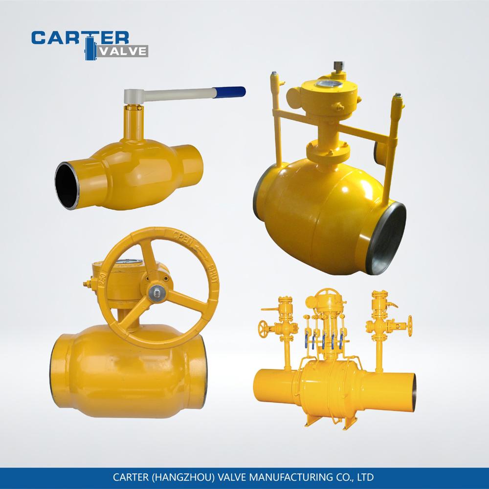 Fully Welded Ball Valve / Welded Body Ball Valve, Carbon Steel, Butt Weld, Gear Operated, Fully Welded Structure, Natural Gas/oil, Api 6d Standard - Application: Long-distance Pipelines