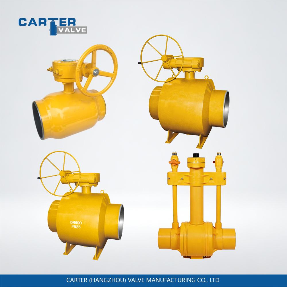 Fully Welded Ball Valve / Welded Body Ball Valve, Carbon Steel, Butt Weld, Gear Operated, Fully Welded Structure, Natural Gas/oil, Api 6d Standard - Application: Long-distance Pipelines