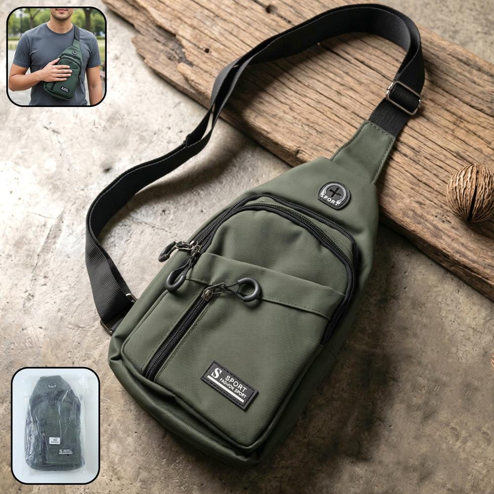 Durable Waist Bag Zipper Crossbody Sling Bag (1 Pc) - Color: Mix