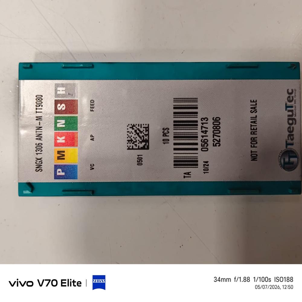 SNGX 1306 ANTN-M TT9080 Taegutec Cutter Inserts