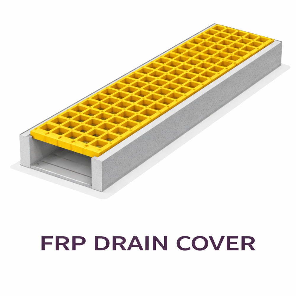 Yellow FRP Drain Cover