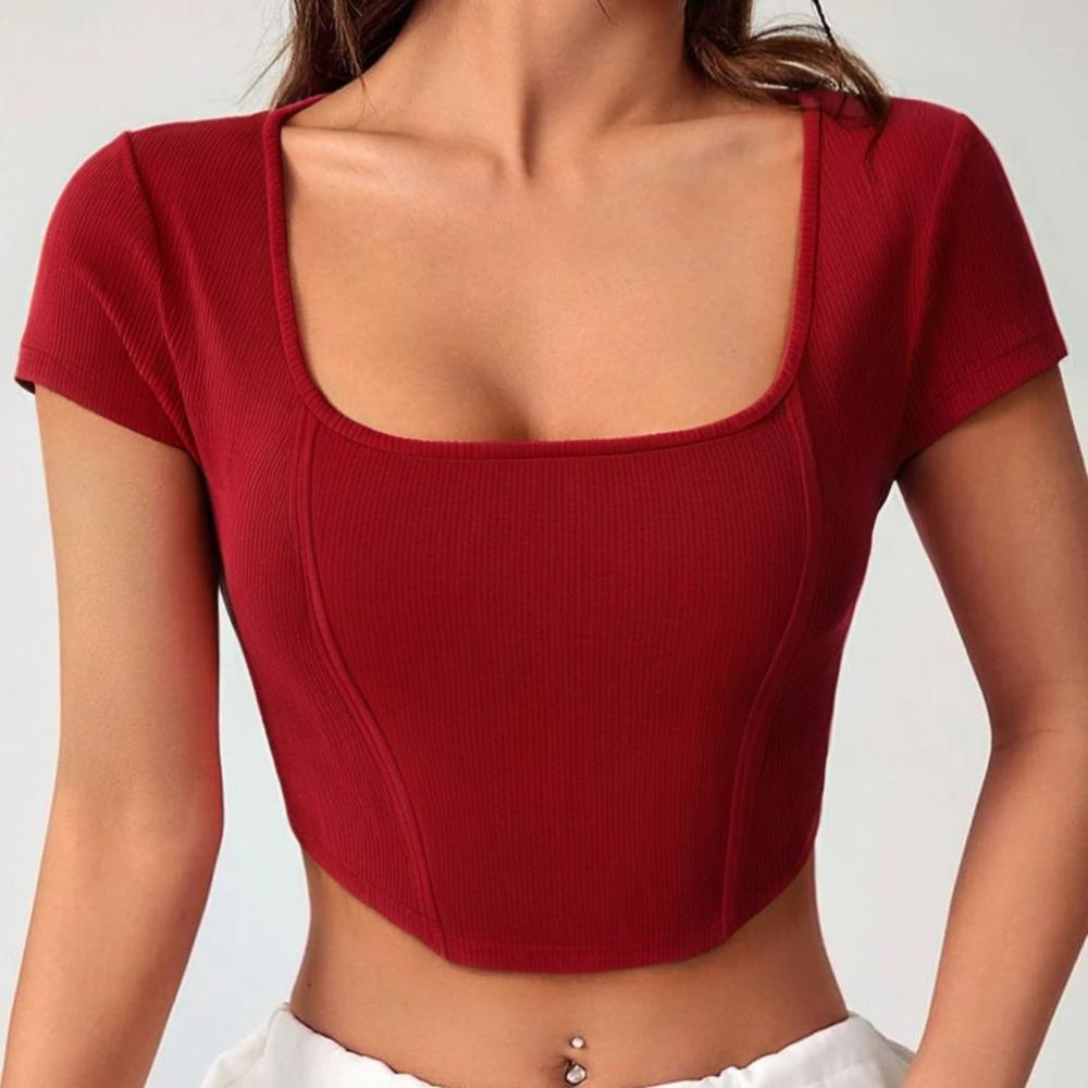 Scoop Neck Crop Top