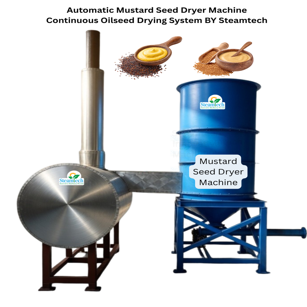 Continuous Mustard Seed Dryer Machine For Oil Mill Plants