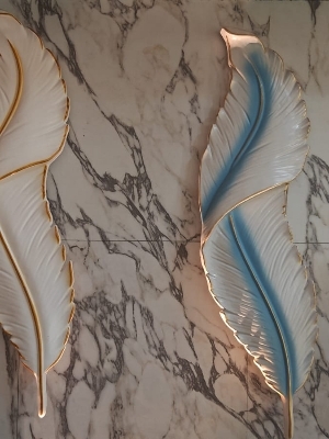 Led leaf wall light