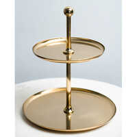 Ds 10368 Cake Stand - Stainless Steel, 12 Inch, Silver | Engraved Round Design, Raised Pedestal, Corrosion Resistant