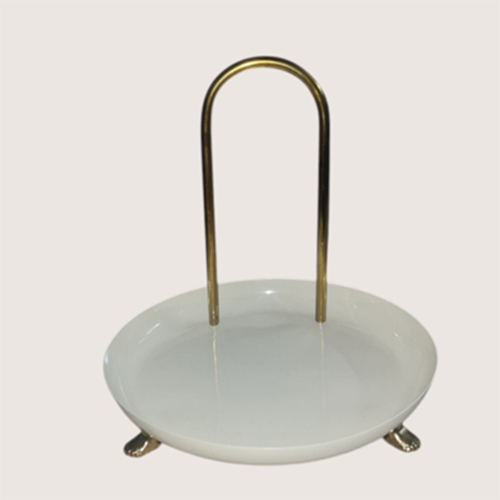 DS 029 Metal Snack Tray - Metal, Medium, Silver | Polished Finish, Anti-Corrosive Coating, Integrated Handles