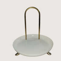 Ds 029 Metal Snack Tray - Metal, Medium, Silver | Polished Finish, Anti-corrosive Coating, Integrated Handles