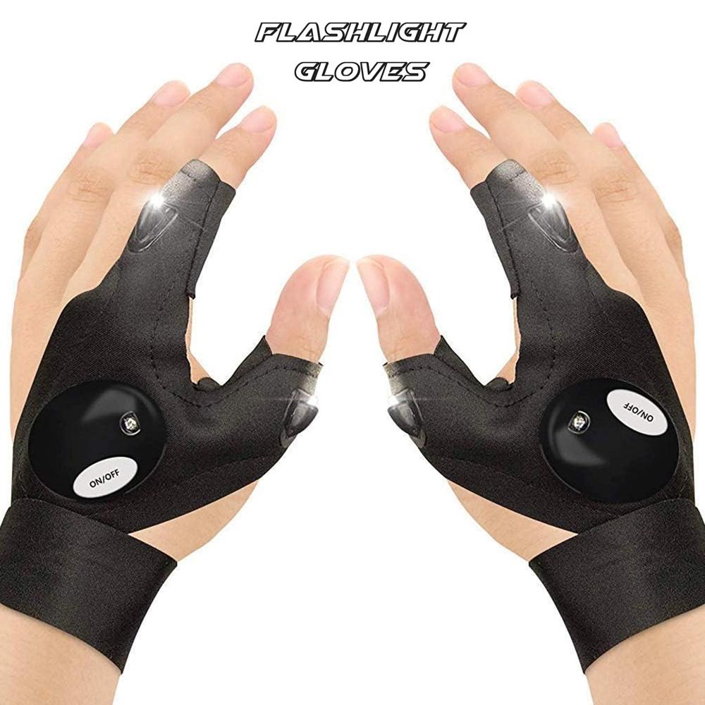 Led Flashlight Gloves Gifts For Men (Hand Gloves Light / 1 Pair) - Color: Mix