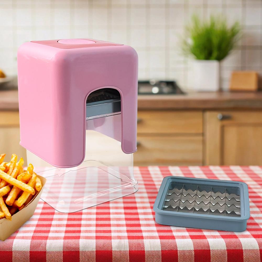 Apex Heavy Duty Potato Chipser & Vegetable Chopper With Dual Blade Set - Color: Mix