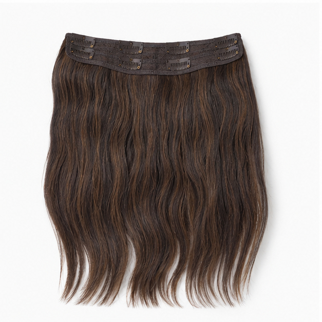 Brown Straight Premium Clip Hair Extension