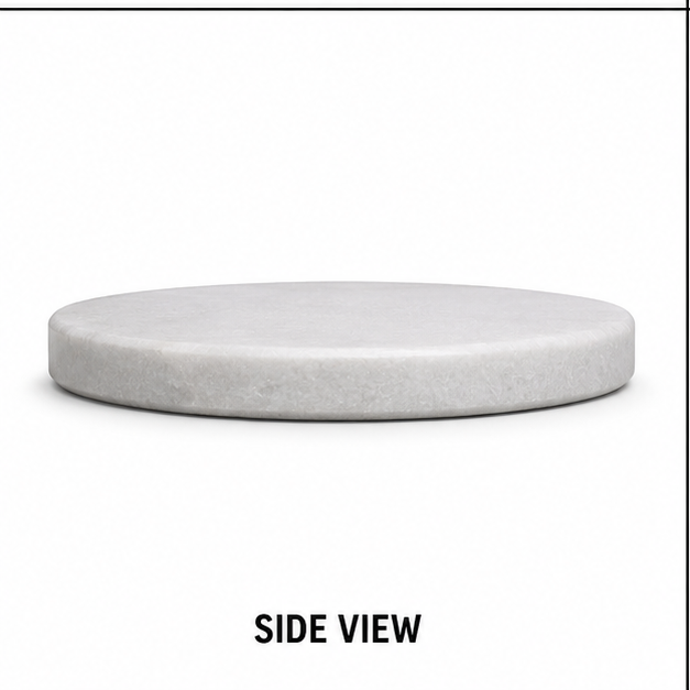 9inch White Marble Chakla