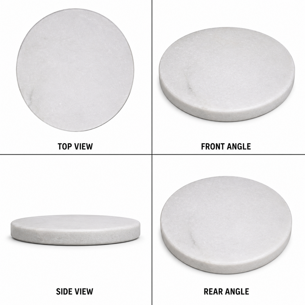 9inch White Marble Chakla