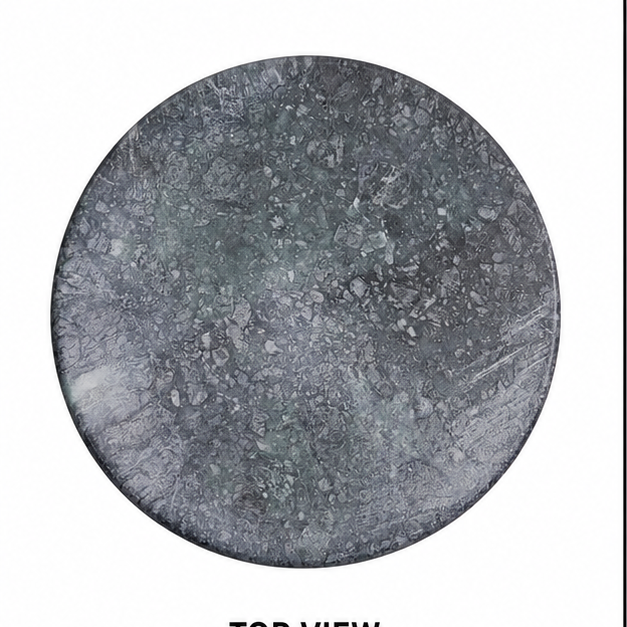9inch Grey Marble Round Chakla