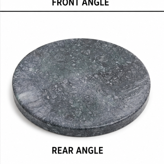 9inch Grey Marble Round Chakla