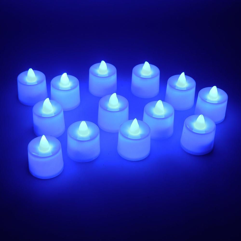 Blue LED Tea Light Candles (6 Pc)