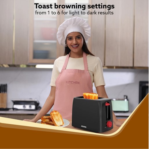 AGARO Olympia 750 W Pop Up Toaster (Black) 33406