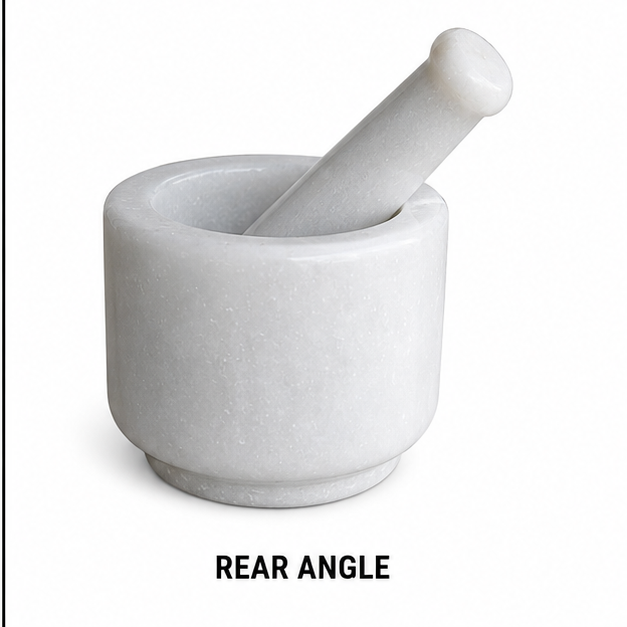 5x3inch White Marble Pestle Set