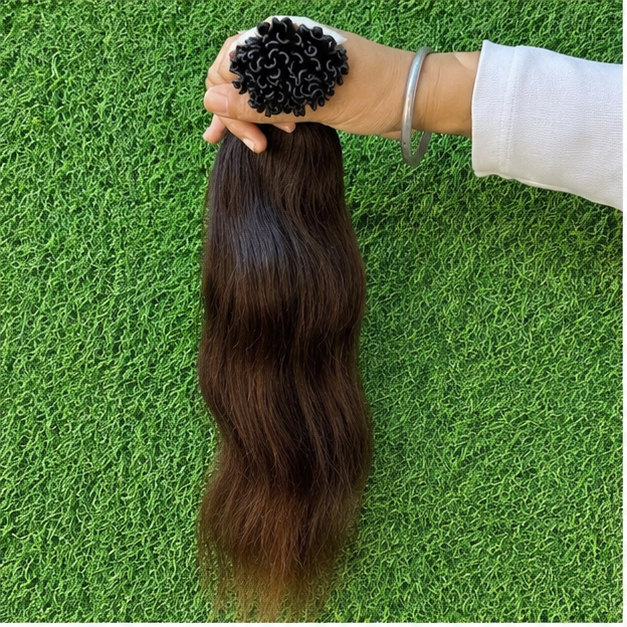 Brown Straight U Tips Hair Extensions