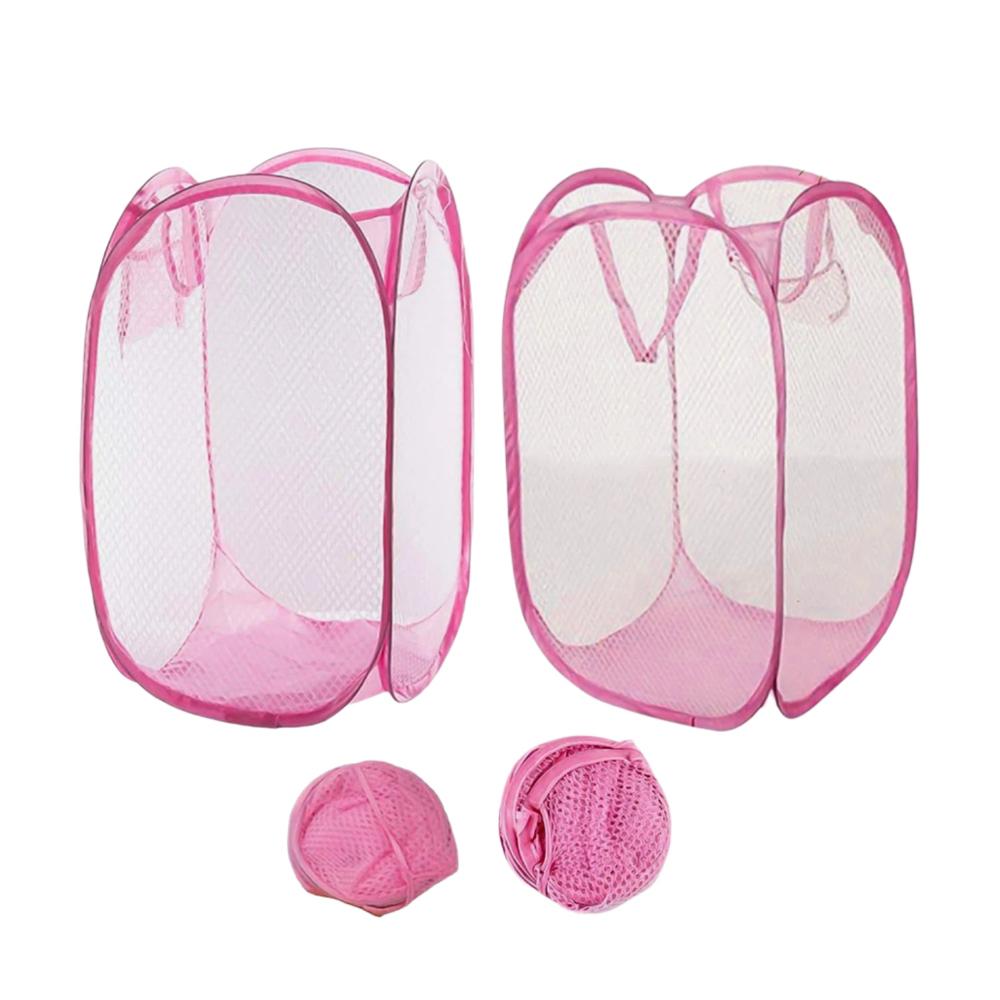 Laundry Baskets Mesh Laundry Bag (2 Pc Set) - Color: Mix