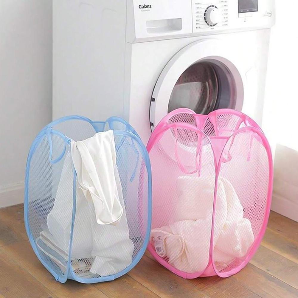 Laundry Baskets Mesh Laundry Bag (2 Pc Set) - Color: Mix