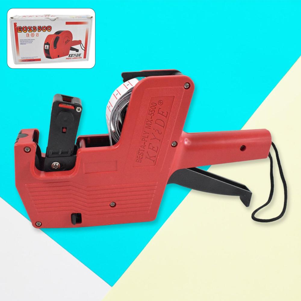 Handheld 8-Digit Plastic Price Tag G-un  Ideal for Retail & Market Price Tagging