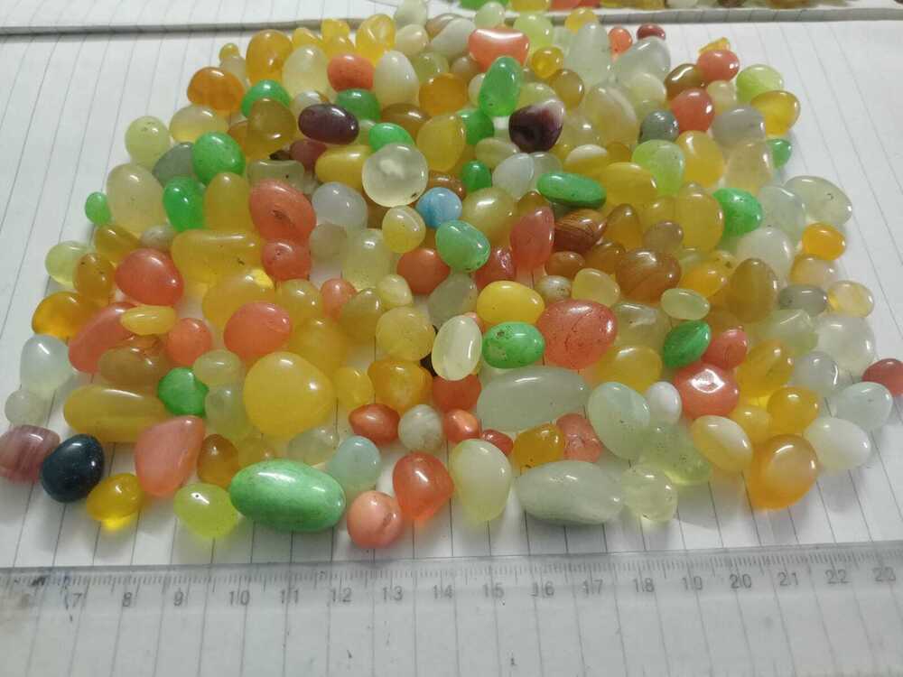 Blue and other colors Polished Glass Cashews for Decoration Purpose and home interior Landscaping