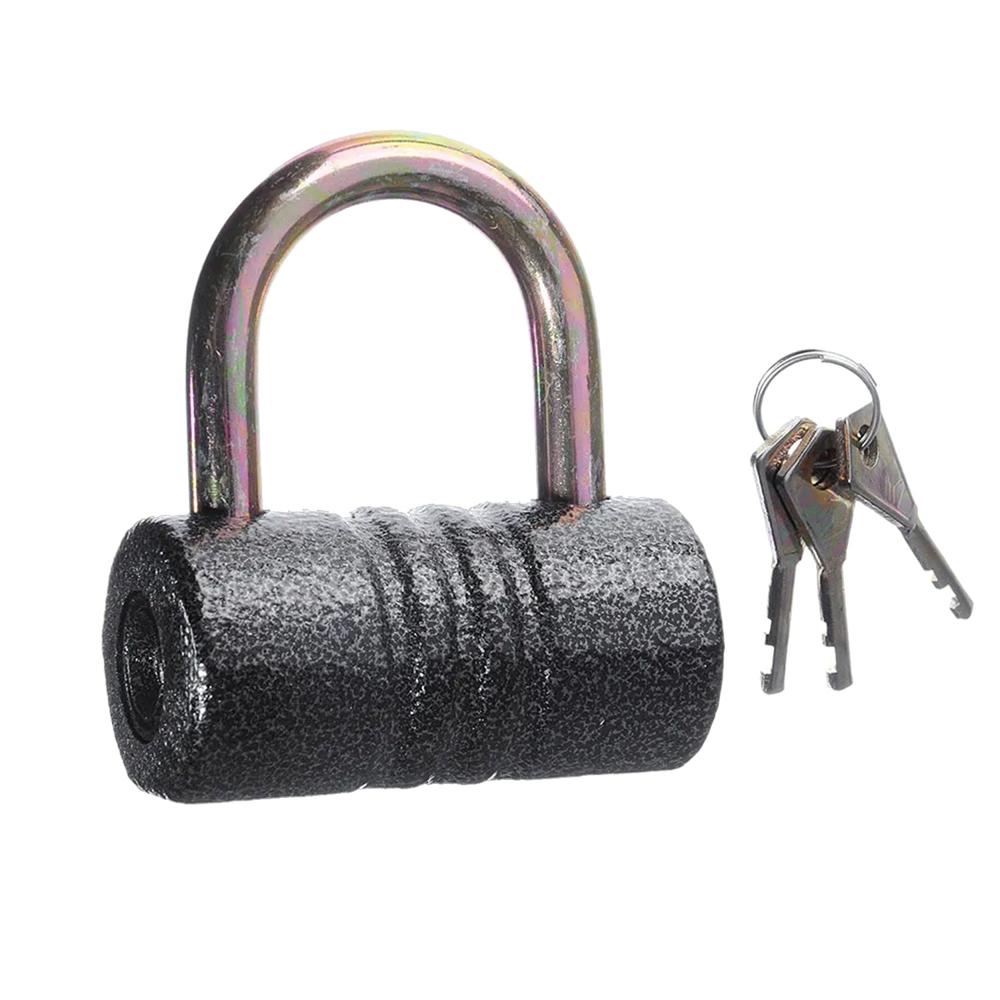 Heavy-Duty Iron Padlock  82Mm Black With Brass Core & 5 Keys, Waterproof - Color: Mix