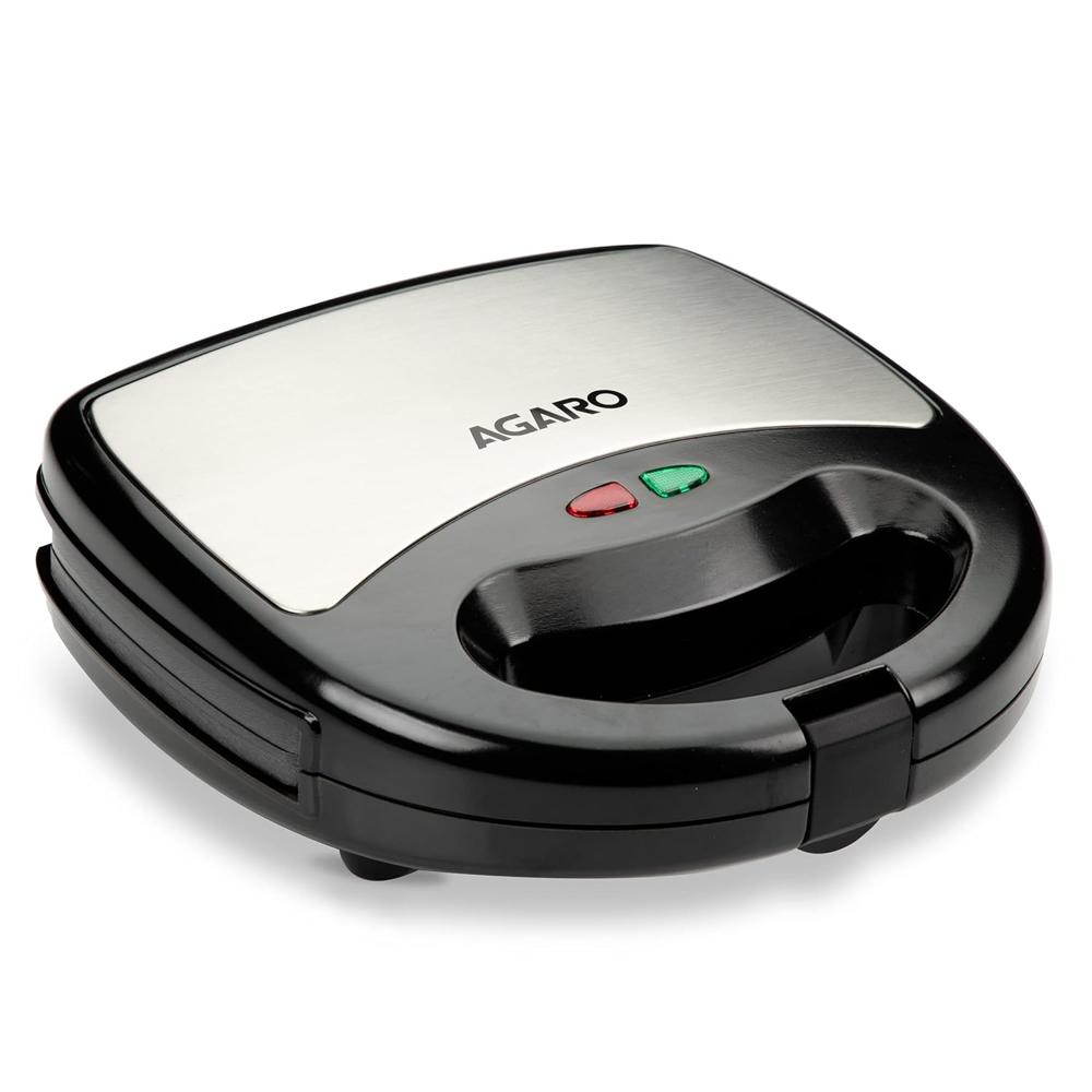 AGARO ELITE 750 Watt Sandwich/Panini Maker with Non-Stick Grill Plates - Steel (33508)