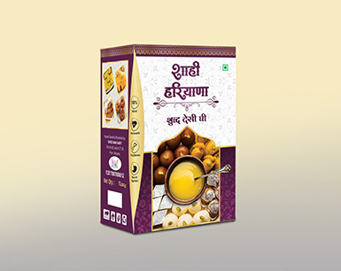 Desi Ghee Paper Box Designing 
